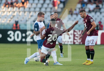 2022-08-20 - Ciro Immobile of Ss Lazio and Koffi Djidji of Torino Fc during the Italian Serie A football match between Torino Fc and Ss Lazio, on August 20, 2022 at Stadio Olimpico Grande Torino in Turin, Italy. Photo Nderim Kaceli - TORINO FC VS SS LAZIO - ITALIAN SERIE A - SOCCER