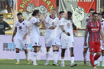 2022-08-27 - torino players celebrates after scoring during US Cremonese vs Torino FC, 3° Serie A Tim 2022-23 game at Giovanni Zini Stadium in Cremona (CR), Italy, on August 27, 2022. - US CREMONESE VS TORINO FC - ITALIAN SERIE A - SOCCER