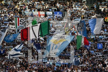 2022-08-26 - SS Lazio fans during the Italian Football Championship League A 2022/2023 match between SS Lazio vs Inter - FC Internazionale at the Olimpic Stadium in Rome on 26 August 2022. - SS LAZIO VS INTER - FC INTERNAZIONALE - ITALIAN SERIE A - SOCCER