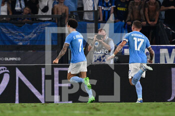 2022-08-26 - Felipe Anderson (SS Lazio) celebrates after scoring goal 1-0 during the Italian Football Championship League A 2022/2023 match between SS Lazio vs Inter - FC Internazionale at the Olimpic Stadium in Rome on 26 August 2022. - SS LAZIO VS INTER - FC INTERNAZIONALE - ITALIAN SERIE A - SOCCER