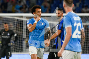 2022-08-26 - Felipe Anderson (SS Lazio) celebrates after scoring goal 1-0 during the Italian Football Championship League A 2022/2023 match between SS Lazio vs Inter - FC Internazionale at the Olimpic Stadium in Rome on 26 August 2022. - SS LAZIO VS INTER - FC INTERNAZIONALE - ITALIAN SERIE A - SOCCER