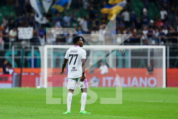 2022-08-30 - David Okereke of US Cremonese during the Serie A 2022/23 football match between FC Internazionale and US Cremonese at Giuseppe Meazza Stadium, Milan, Italy on August 30, 2022 - INTER - FC INTERNAZIONALE VS US CREMONESE - ITALIAN SERIE A - SOCCER