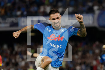 2022-08-31 - Matteo Politano of Napoli  celebrates after Eljif Elmas of Napoli  scores a golo - SSC NAPOLI VS US LECCE - ITALIAN SERIE A - SOCCER
