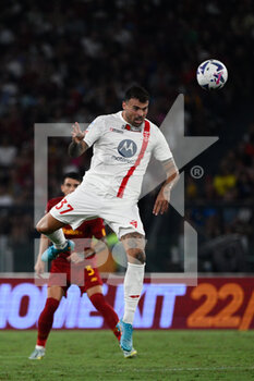 2022-08-30 - Andrea Petagna (AC Monza)  during the Italian Football Championship League A 2022/2023 match between AS Roma vs AC Monza at the Olimpic Stadium in Rome  on 30 August 2022. - AS ROMA VS AC MONZA - ITALIAN SERIE A - SOCCER