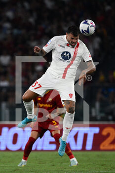 2022-08-30 - Andrea Petagna (AC Monza) during the Italian Football Championship League A 2022/2023 match between AS Roma vs AC Monza at the Olimpic Stadium in Rome  on 30 August 2022. - AS ROMA VS AC MONZA - ITALIAN SERIE A - SOCCER