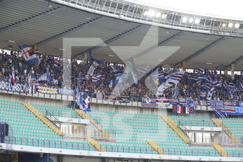 2022-09-04 - Sampdoria fans show their support during Hellas Verona vs UC Sampdoria, 5° Serie A Tim 2022-23 game at Marcantonio Bentegodi Stadium in Verona, Italy, on September 04, 2022. - HELLAS VERONA FC VS UC SAMPDORIA - ITALIAN SERIE A - SOCCER