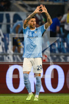2022-09-03 - Mattia Zaccagni (SS Lazio) celebrates after scoring goal 1-0 during the Italian Football Championship League A 2022/2023 match between SS Lazio vs SSC Napoli at the Olimpic Stadium in Rome on 03 September 2022. - SS LAZIO VS SSC NAPOLI - ITALIAN SERIE A - SOCCER
