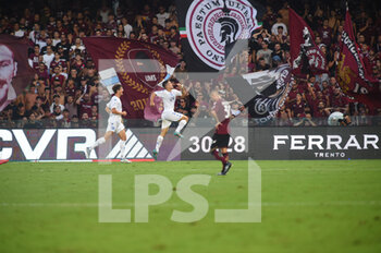 2022-09-05 - Martin Satriano of Empoli FC  rejoices after the goal  during the Serie A match between  during the Serie A match between US Salernitana 1919 and FC Empoli  at Stadio Arechi   - US SALERNITANA VS EMPOLI FC - ITALIAN SERIE A - SOCCER