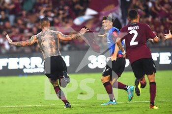 2022-09-05 - Pasquale Mazzocchi of US Salernitana  rejoices after the goal during the Serie A match between US Salernitana 1919 and FC Empoli  at Stadio Arechi    - US SALERNITANA VS EMPOLI FC - ITALIAN SERIE A - SOCCER