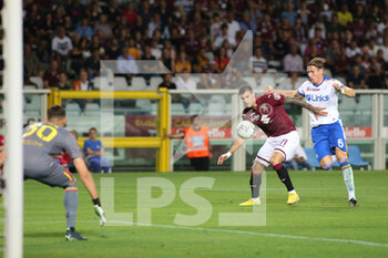 2022-09-05 - Dangerous action of Pietro Pellegri (Torino FC) - TORINO FC VS US LECCE - ITALIAN SERIE A - SOCCER