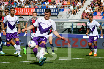 2022-09-11 - Fiorentina's Luka Jovic saves a goal - BOLOGNA FC VS ACF FIORENTINA - ITALIAN SERIE A - SOCCER