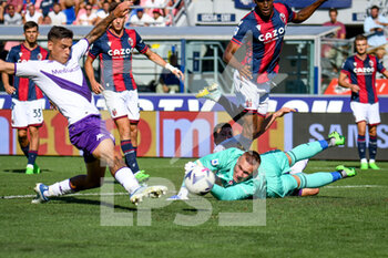 2022-09-11 - Fiorentina's Lucas Martinez Quarta scores a goal - BOLOGNA FC VS ACF FIORENTINA - ITALIAN SERIE A - SOCCER