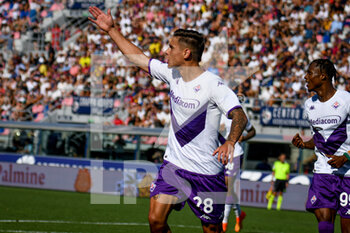 2022-09-11 - Fiorentina's Lucas Martinez Quarta celebrates after scoring a goal - BOLOGNA FC VS ACF FIORENTINA - ITALIAN SERIE A - SOCCER