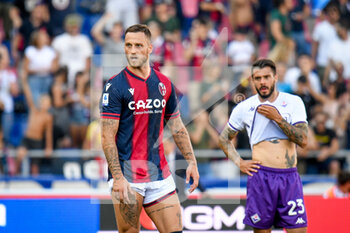 2022-09-11 - Bologna's Marko Arnautovic celebrates after scoring a goal - BOLOGNA FC VS ACF FIORENTINA - ITALIAN SERIE A - SOCCER