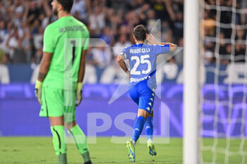 2022-09-12 - Filippo Bandinelli (Empoli FC) celebrates after scoring a goal - EMPOLI FC VS AS ROMA - ITALIAN SERIE A - SOCCER