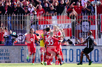 18/09/2022 - Christian Gytkjaer (AC Monza) celebrates his goal with his mate - AC MONZA VS JUVENTUS FC - SERIE A - CALCIO