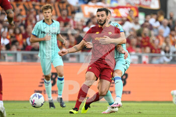 2022-09-18 - Bryan Cristante (AS Roma) during the Italian Football Championship League A 2022/2023 match between AS Roma vs Atalanta BC at the Olimpic Stadium in Rome  on 18 September 2022. - AS ROMA VS ATALANTA BC - ITALIAN SERIE A - SOCCER