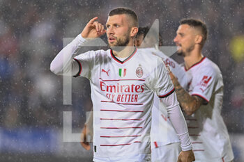 2022-10-01 - Ante Rebic (AC Milan) celebrates after scoring a goal - EMPOLI FC VS AC MILAN - ITALIAN SERIE A - SOCCER