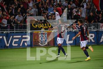 2022-10-08 - Nicolas Dominguez and Riccardo Orsolini (Bologna FC) celebrating a goal uder their supporters - BOLOGNA FC VS UC SAMPDORIA - ITALIAN SERIE A - SOCCER