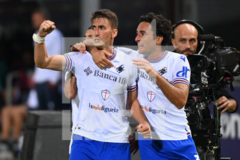 2022-10-08 - Filip Djuricic (Sampdoria) celebratign his goal - BOLOGNA FC VS UC SAMPDORIA - ITALIAN SERIE A - SOCCER