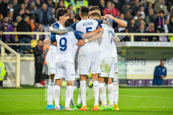 2022-10-10 - Lazio's Luis Alberto celebrates with teammates after scoring the 3-0 goal - ACF FIORENTINA VS SS LAZIO - ITALIAN SERIE A - SOCCER