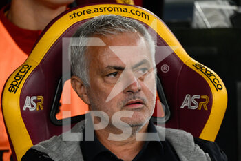 2022-10-09 - Jose’ Mourinho coach (AS Roma) during the Italian Football Championship League A 2022/2023 match between AS Roma vs US Lecce at the Olimpic Stadium in Rome  on 09 October 2022. - AS ROMA VS US LECCE - ITALIAN SERIE A - SOCCER