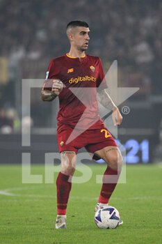 2022-10-09 - Gianluca Mancini (AS Roma) during the Italian Football Championship League A 2022/2023 match between AS Roma vs US Lecce at the Olimpic Stadium in Rome on 09 October 2022. - AS ROMA VS US LECCE - ITALIAN SERIE A - SOCCER