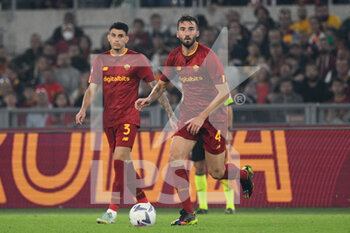 2022-10-09 - Bryan Cristante (AS Roma) during the Italian Football Championship League A 2022/2023 match between AS Roma vs US Lecce at the Olimpic Stadium in Rome on 09 October 2022. - AS ROMA VS US LECCE - ITALIAN SERIE A - SOCCER