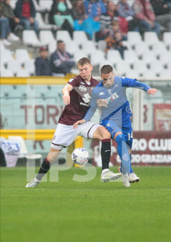 2022-10-09 - Perr Schuurs of Torino Fc and Marko Pjaca of Empoli Fc during the Italian Serie a, football match between Torino Fc and Empoli Fc, on 09 October 2022, at Stadio Grande Torino, Turin, Italy. Photo Nderim Kaceli - TORINO FC VS EMPOLI FC - ITALIAN SERIE A - SOCCER
