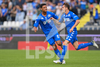 2022-10-15 - Nicolas Haas (Empoli FC) celebrates after scoring a goal - EMPOLI FC VS AC MONZA - ITALIAN SERIE A - SOCCER