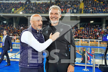 2022-10-17 - coach Vincenzo Italiano (ACF Fiorentina) and coach Marco Baroni (US Lecce) - US LECCE VS ACF FIORENTINA - ITALIAN SERIE A - SOCCER