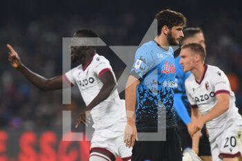 2022-10-16 - Musa Barrow of Bologna FC  celebrates after scoring goal  during the Serie A match between US Salernitana 1919 and Hellas Verona FC  at Stadio Arechi   - SSC NAPOLI VS BOLOGNA FC - ITALIAN SERIE A - SOCCER