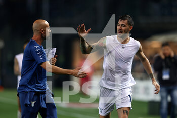 2022-10-23 - Alessio Romagnoli of SS Lazio celebrates - ATALANTA BC VS SS LAZIO - ITALIAN SERIE A - SOCCER