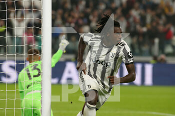 2022-10-21 - Moise Kean (Juventus FC) celebrates for a goal canceled by VAR - JUVENTUS FC VS EMPOLI FC - ITALIAN SERIE A - SOCCER