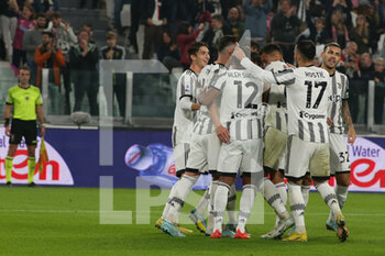 2022-10-21 - Juventus FC celebrates a goal - JUVENTUS FC VS EMPOLI FC - ITALIAN SERIE A - SOCCER