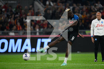 2022-10-23 - Victor Osimhen (SSC Napoli)  during the Italian Football Championship League A 2022/2023 match between AS Roma vs SSC Napoli at the Olimpic Stadium in Rome  on 23 October 2022. - AS ROMA VS SSC NAPOLI - ITALIAN SERIE A - SOCCER