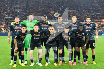 2022-10-23 - SSC Napoli team during the Italian Football Championship League A 2022/2023 match between AS Roma vs SSC Napoli at the Olimpic Stadium in Rome  on 23 October 2022. - AS ROMA VS SSC NAPOLI - ITALIAN SERIE A - SOCCER