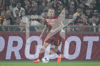 2022-10-23 - Rick Karsdorp (AS Roma) during the Italian Football Championship League A 2022/2023 match between AS Roma vs SSC Napoli at the Olimpic Stadium in Rome  on 23 October 2022. - AS ROMA VS SSC NAPOLI - ITALIAN SERIE A - SOCCER