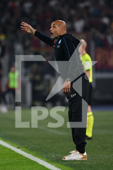 2022-10-23 - Luciano Spalletti coach (SSC Napoli) during the Italian Football Championship League A 2022/2023 match between AS Roma vs SSC Napoli at the Olimpic Stadium in Rome  on 23 October 2022. - AS ROMA VS SSC NAPOLI - ITALIAN SERIE A - SOCCER
