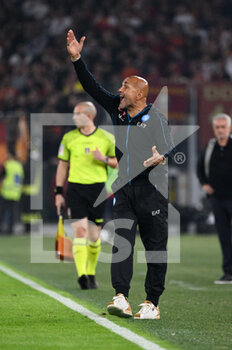 2022-10-23 - Luciano Spalletti coach (SSC Napoli)  during the Italian Football Championship League A 2022/2023 match between AS Roma vs SSC Napoli at the Olimpic Stadium in Rome  on 23 October 2022. - AS ROMA VS SSC NAPOLI - ITALIAN SERIE A - SOCCER