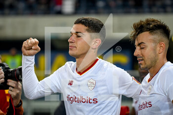 2022-10-31 - Roma's Cristian Volpato celebrates after scoring a goal - HELLAS VERONA FC VS AS ROMA - ITALIAN SERIE A - SOCCER