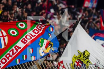 2022-10-31 - Bologna FC supporters flags - AC MONZA VS BOLOGNA FC - ITALIAN SERIE A - SOCCER