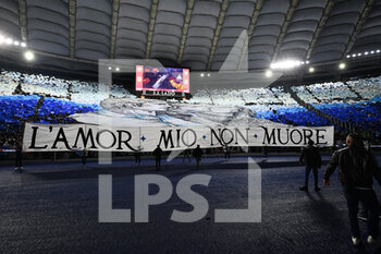 2022-11-06 - Lazio supporters during the Serie A match between AS Roma and SS Lazio at Stadio Olimpico on November 6, 2022 in Rome, Italy. - AS ROMA VS SS LAZIO - ITALIAN SERIE A - SOCCER