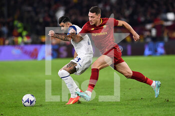 2022-11-06 - Andrea Belotti of AS Roma during the Serie A match between AS Roma and SS Lazio at Stadio Olimpico on November 6, 2022 in Rome, Italy. - AS ROMA VS SS LAZIO - ITALIAN SERIE A - SOCCER