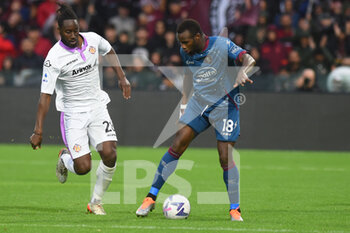 2022-11-05 - Lassana Coulibaly of US Salernitana  and Souualiho Meite US Cremonese competes for the ball with  during the Serie A match between US Salernitana 1919 v US Cremonese  at Arechi  Stadium  - US SALERNITANA VS US CREMONESE - ITALIAN SERIE A - SOCCER
