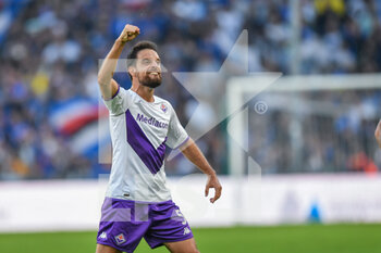 2022-11-06 - Giacomo Bonaventura (Fiorentina) celebrates after scoring a goal 0 - 2 - UC SAMPDORIA VS ACF FIORENTINA - ITALIAN SERIE A - SOCCER