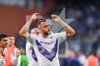 2022-11-06 - Arthur Mendonça Cabral (Fiorentina) celebrates after scoring a match - UC SAMPDORIA VS ACF FIORENTINA - ITALIAN SERIE A - SOCCER