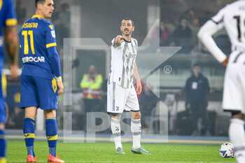 2022-11-10 - Juventus's Leonardo Bonucci reacts - HELLAS VERONA FC VS JUVENTUS FC - ITALIAN SERIE A - SOCCER
