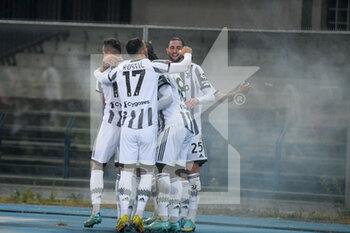 2022-11-10 - Juventus's Moise Kean celebrates after scoring a goal with teammates - HELLAS VERONA FC VS JUVENTUS FC - ITALIAN SERIE A - SOCCER
