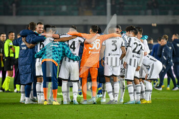 2022-11-10 - Happiness of Juventus players after winning the match - HELLAS VERONA FC VS JUVENTUS FC - ITALIAN SERIE A - SOCCER